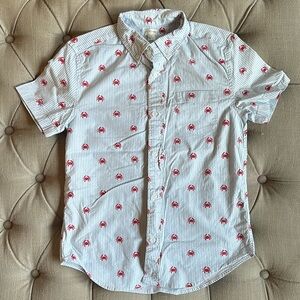 J. Crew Kids (crewcuts) Striped Crab button up -Size 12